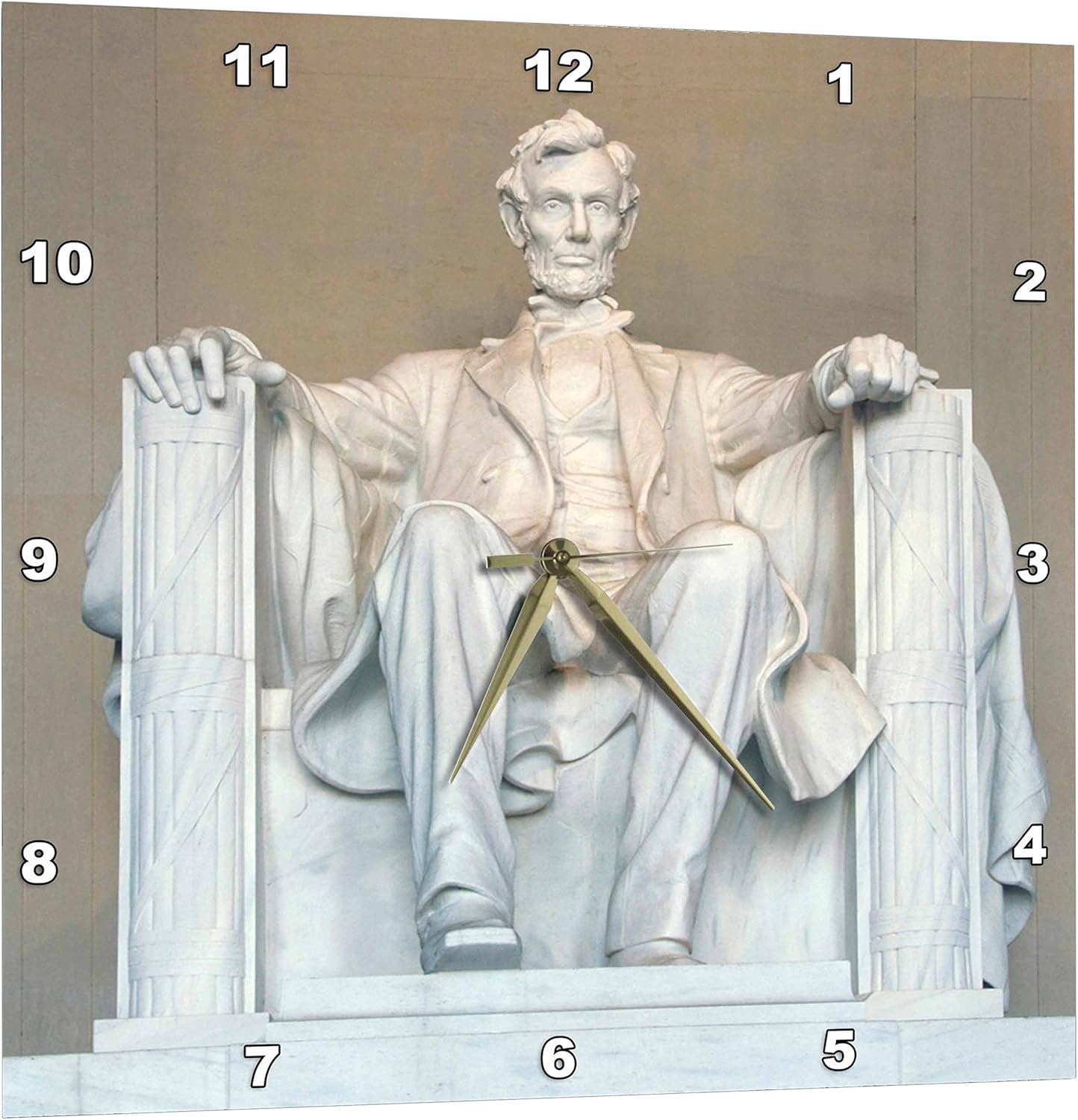 3dRose Abraham Lincoln Memorial, Washington DC - Us09 Rkl0011 - Raymond Klass - Wall Clock, 15 by 15-Inch (DPP_88995_3)