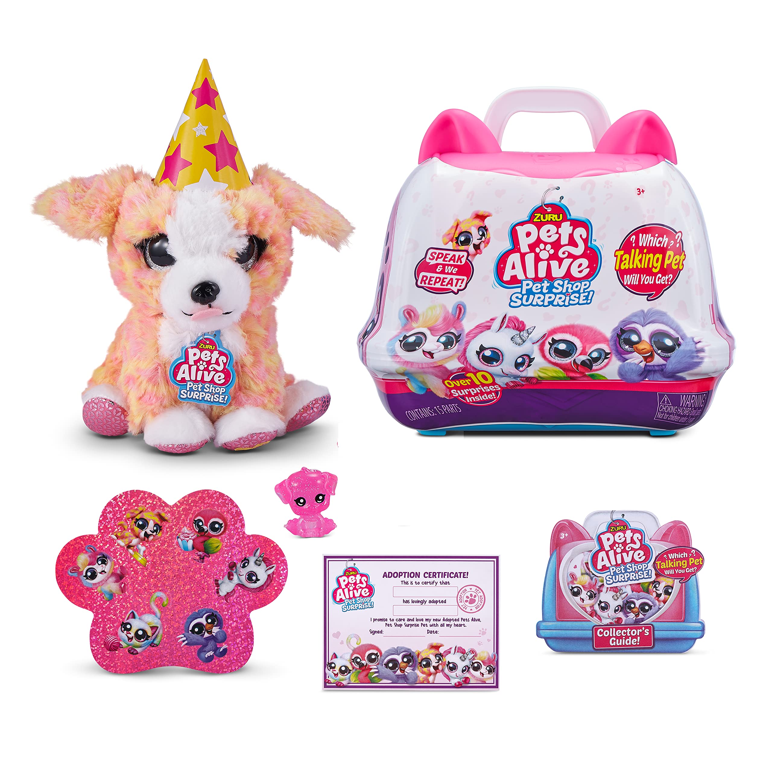 Pets Alive Unicorn 9523G Shop Puppy Surprise Interactive Toy Pets with Electronic Speak and Repeat (Packing may vary)