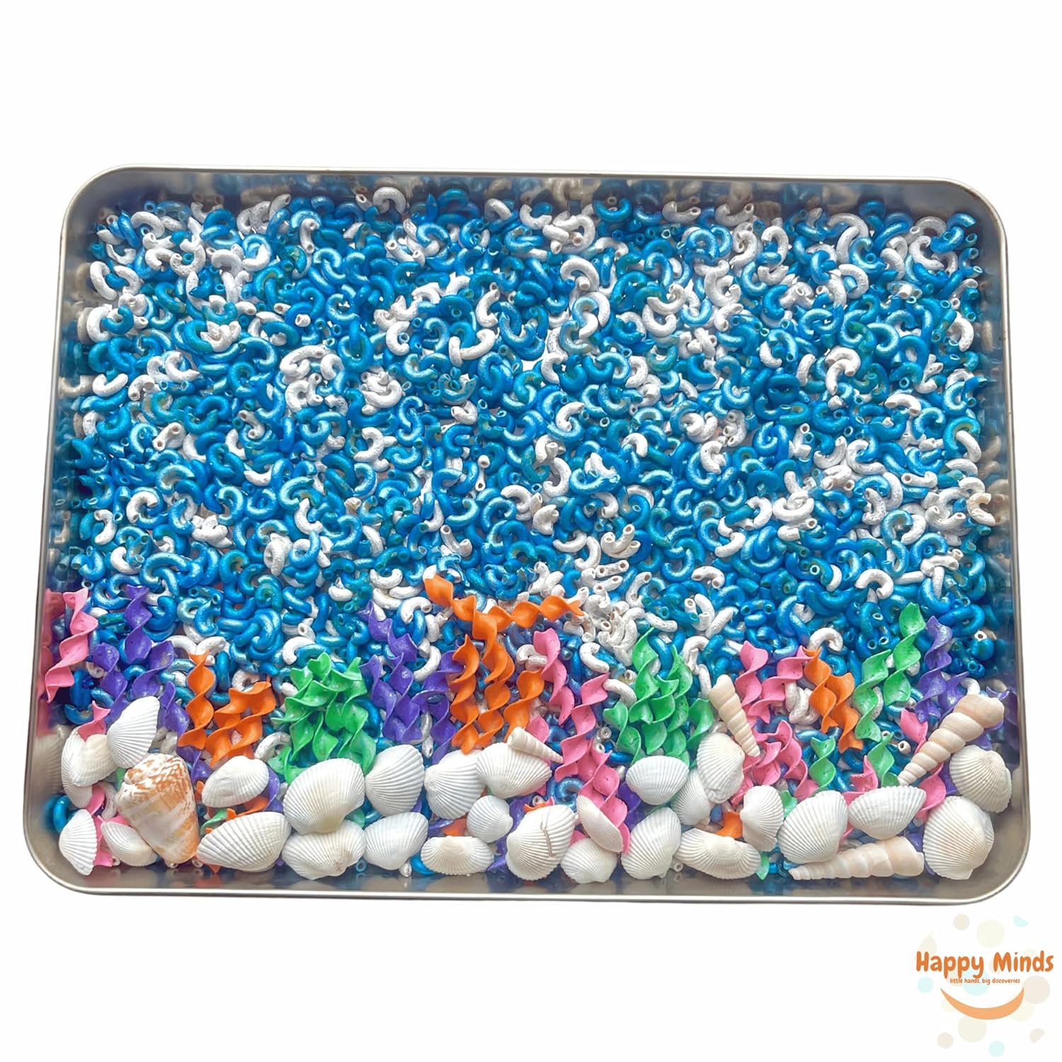 Ocean Sea Sensory Bin Filler (4 cups) | Hand-Dyed Pasta in Ocean Colors | Under the Sea Sensory Bin Filler
