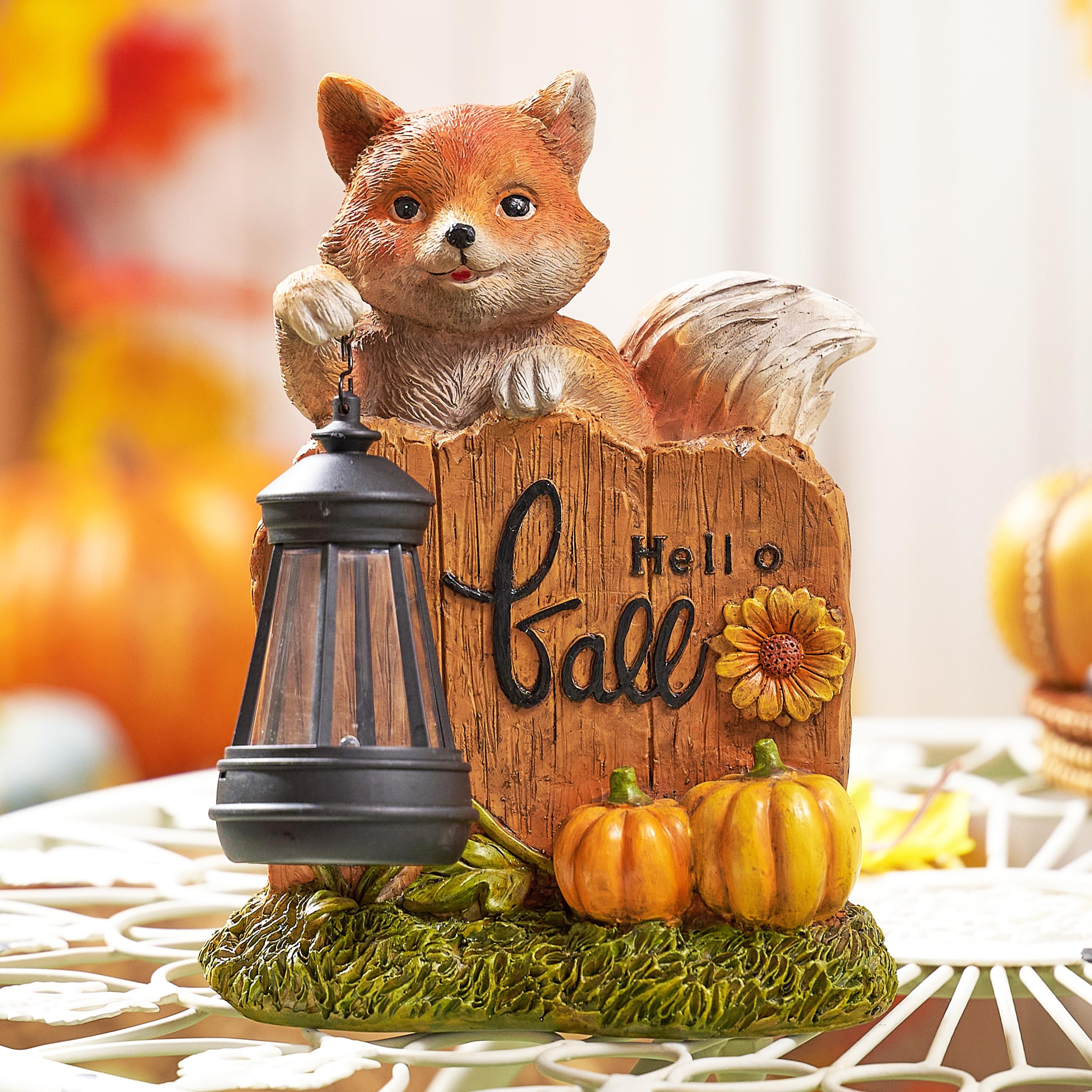 Amazon.com: TERESA'S COLLECTIONS Garden Statues Fox Holding