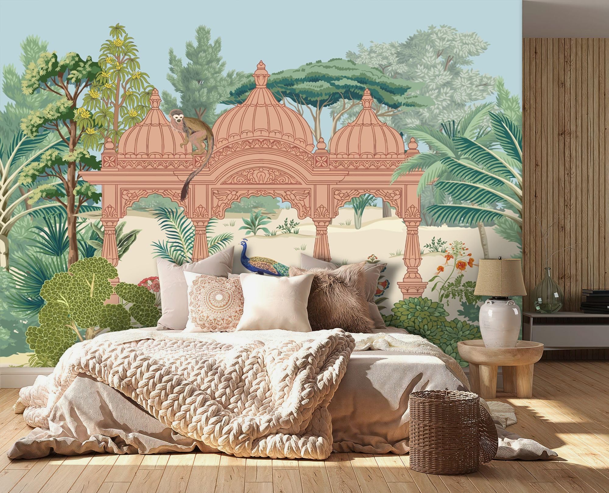 999STORE Vintage mughal Architecture Garden Indian Traditional Wallpaper Wallpaper for Wall Decor Living Room (Non4X60395) (B0DB1WVTYT) Amazon Price History, Amazon Price Tracker
