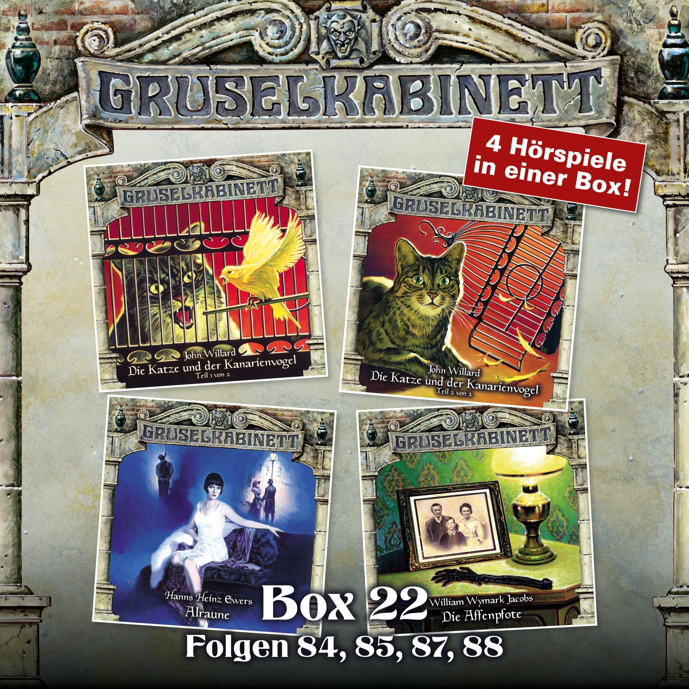 Cover art for Gruselkabinett Box 22 - Folgen 84, 85, 87, 88