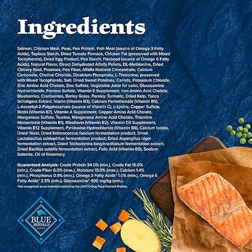 Miniatura 6 de Blue Buffalo Wilderness Adult High-Protein Dry Dog Food with Real Salmon, Grain-Free, Made in the USA with Natural Ingredients, Salmon, 24-lb Bag