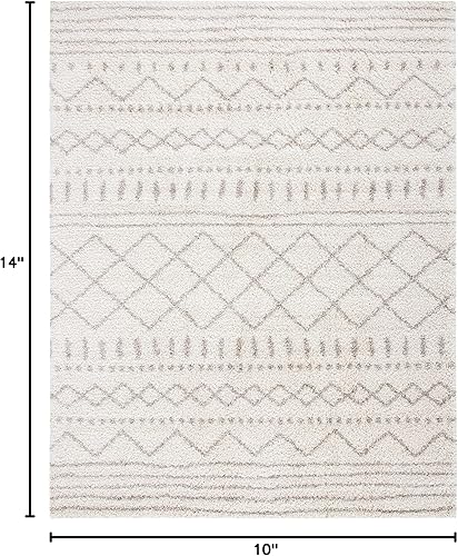 Miniatura 2 de SAFAVIEH Colección Arizona Shag ASG741A Tapete de área, 1.6 pulgadas de grosor, diseño marroquí, no desprende pelusa, de fácil cuidado, para sala o