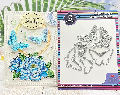 Vista 29 de AlinaCraft - Juego de 1 álbum hecho a mano de 6 x 8 pulgadas, corte de metal, troquelado para manualidades de papel, álbumes de bricolaje, regalos