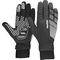 Guantes de Ciclismo Ride Térmicos de Invierno Cortavientos Acolchados Táctiles con Forro Polar Guantes Ciclismo Invierno