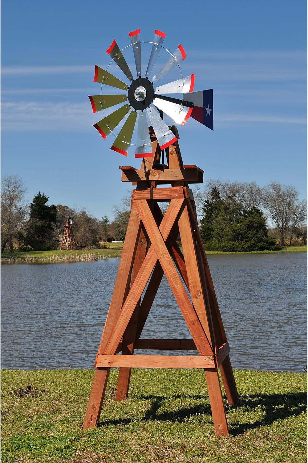 Scott Windmills 38-inch Windmill Head w/Texas Flag Tail & Instructions to Build an 11-Foot Tall Windmill