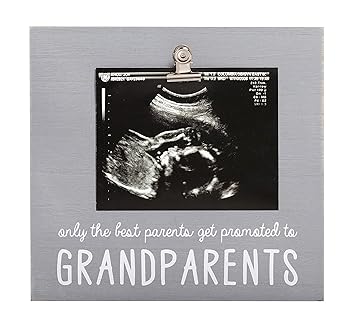 Amazon Com Pearhead Grandparents Sonogram Picture Frame Ultrasound Pregnancy Announcement For Grandparents Distressed Gray Baby