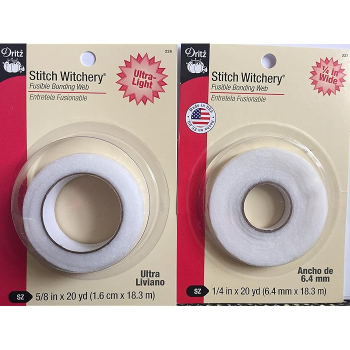 Buy Bundle Stitch Witchery Hemming Tape 5/8" Ultra 20 yds & 1/4