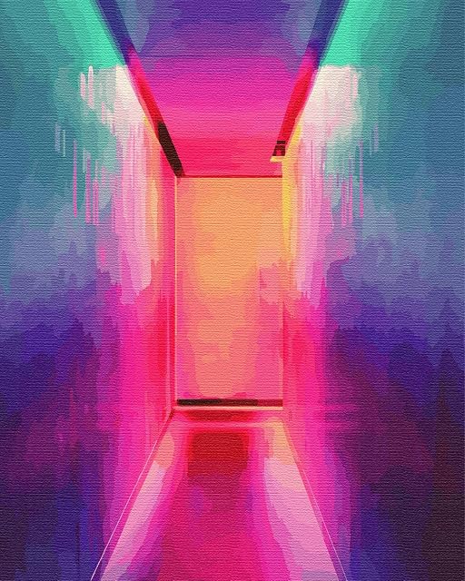 ARTNAPI Pintura por números para adultos con marco, pintada a mano, un camino brillante a los sueños