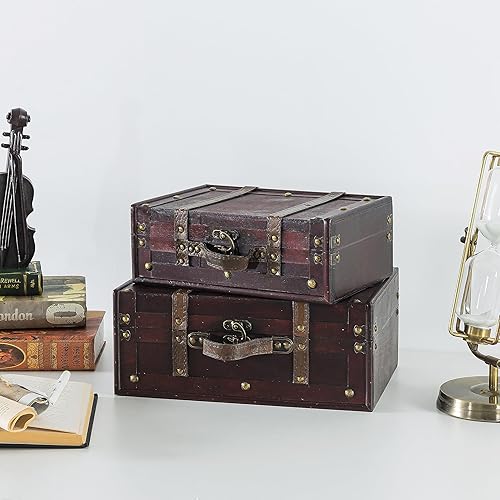 Miniatura 7 de SLPR caja decorativa en forma de maleta con correas, 2 unidades