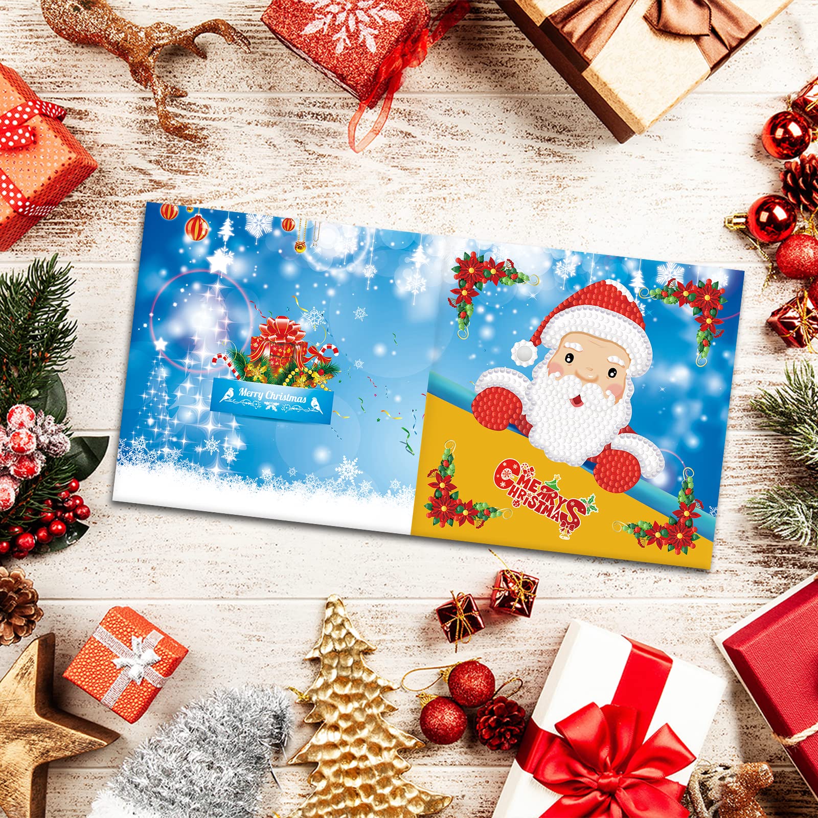 VNSTKWW Greeting Cards-8pcs 5D DIY Diamond Painting Gift Card Special Shaped Xmas Postcard Diamond Embroidery Crystal Rhinestone Painting Arts Craft Gift for Your Best Friendship - Image 4