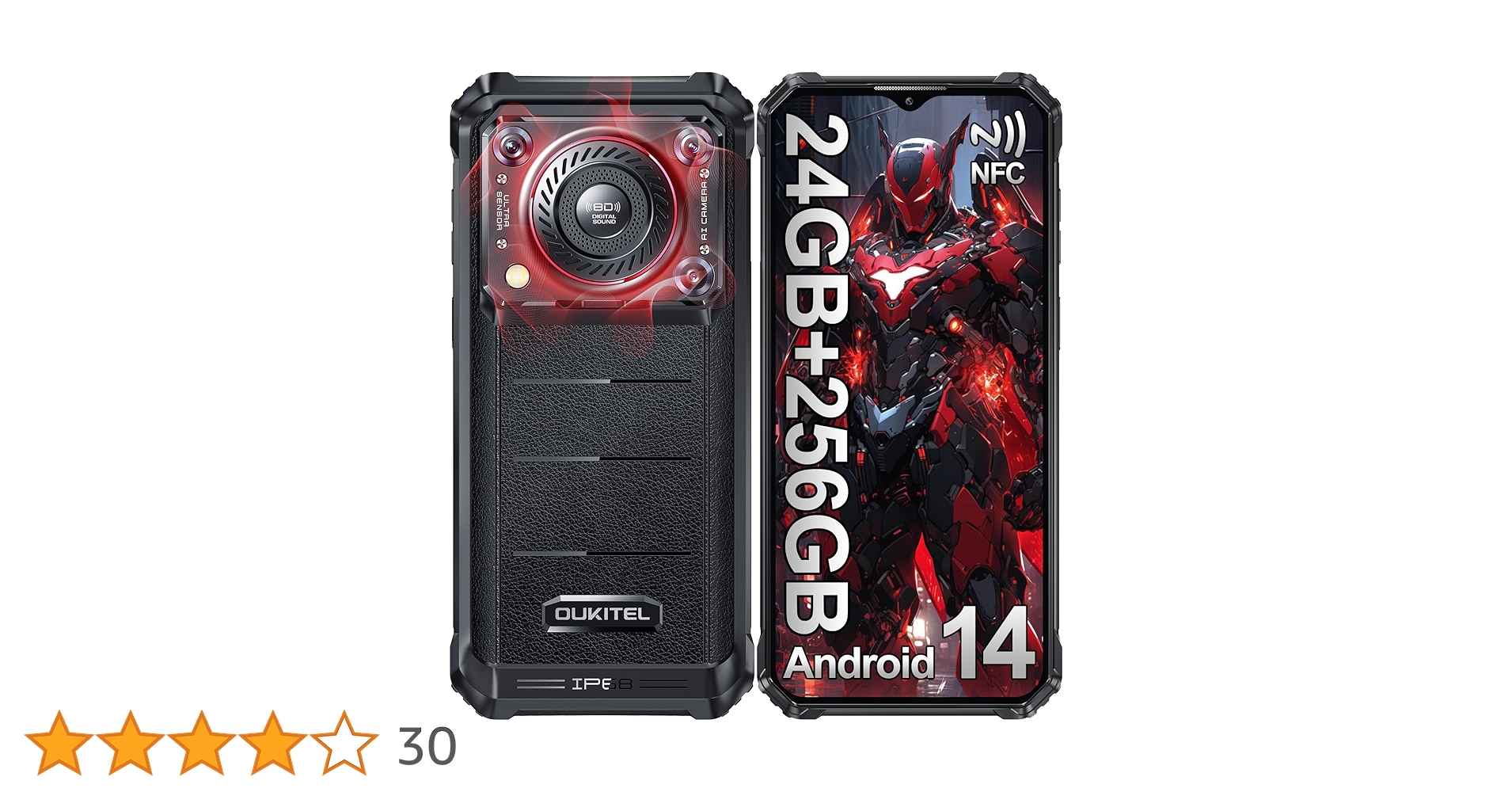 OUKITEL WP36 Pro Rugged Phone Unlocked- 24GB+256GB Cell