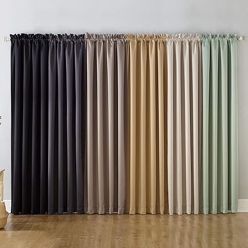 Miniatura 9 de Sun Zero Oslo Panel de cortina totalmente opaca con bolsillo para varilla de calidad de teatro, 52 x 63 pulgadas, carbón