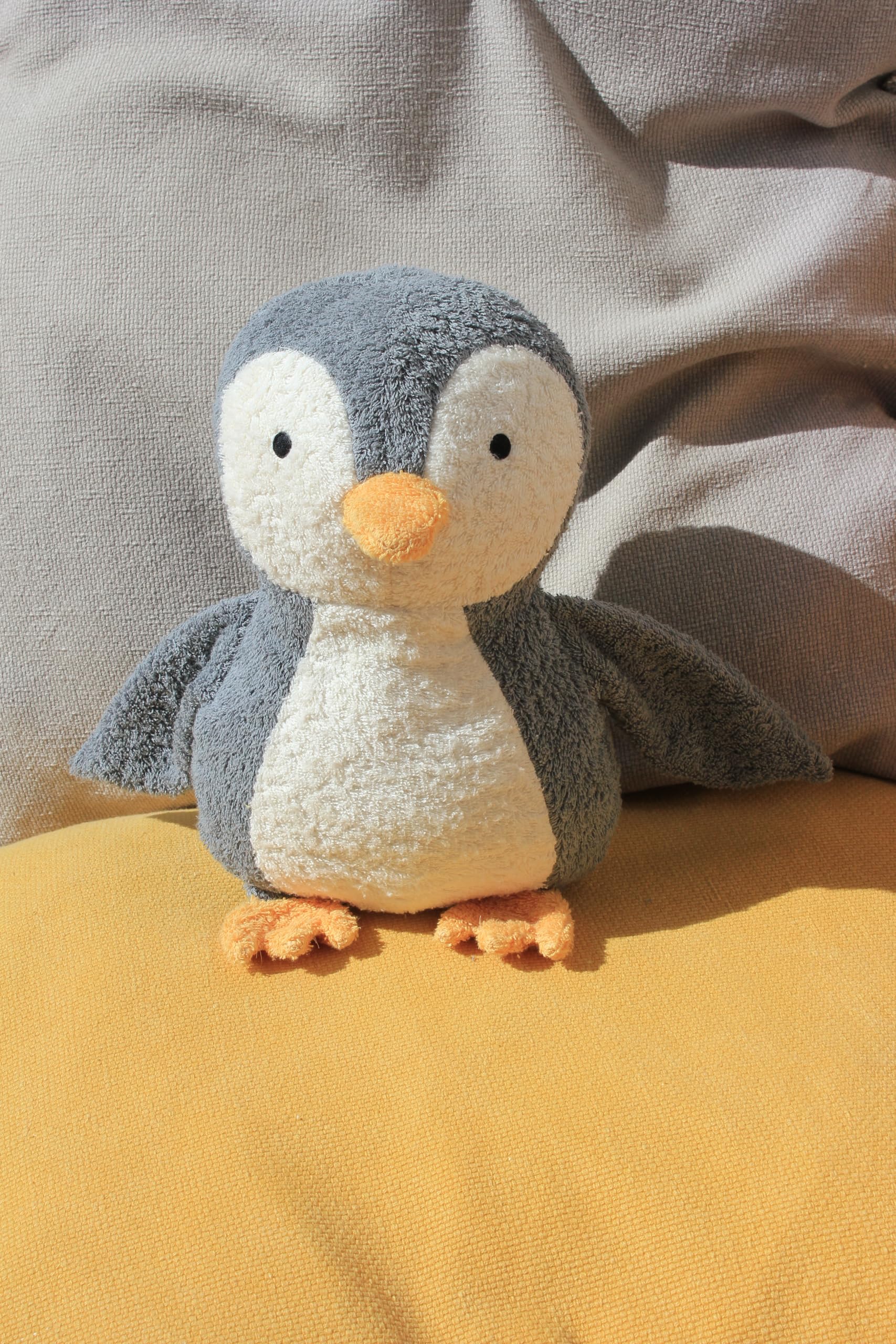 Efie Bio-Kuscheltier Pinguin groß – Bio Baumwolle (KBA), recycelte Füllung, waschbar & Allergiker geeignet – nachhaltig & handgefertigt – Made in Germany