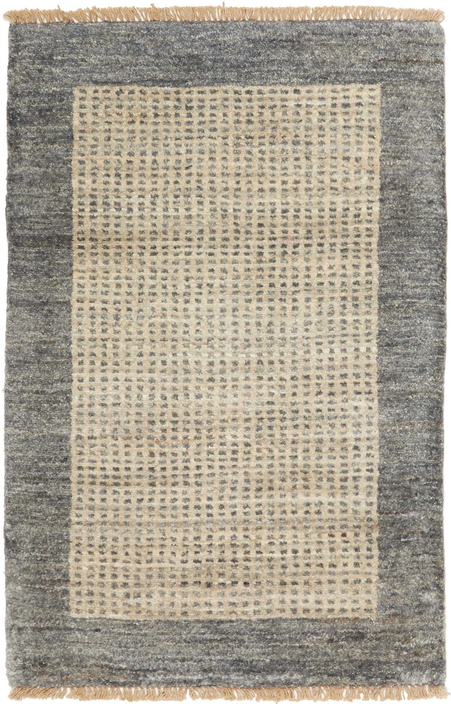 Tapis d'Orient Mahra noué à la main en pure laine du Pakistan 60x91