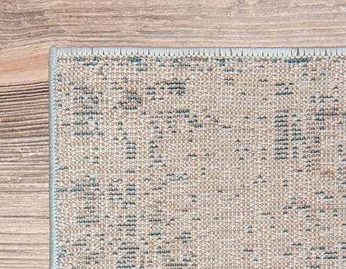 Miniatura 9 de Rugs.com Alfombra de la colección Monte Carlo, alfombra mediana de 7 x 10 pies, color azul claro, perfecta para salas de estar, comedores grandes,