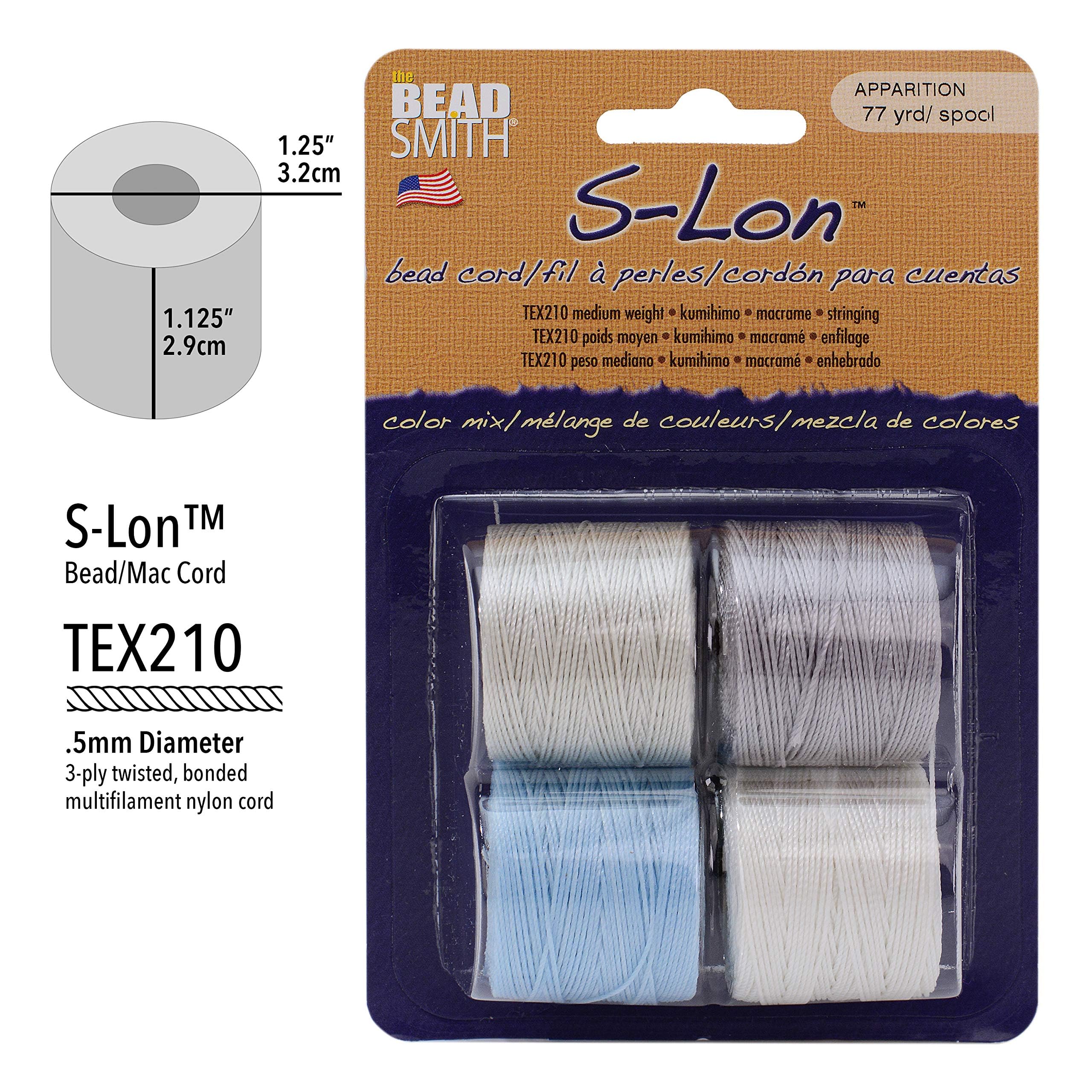 Beadsmith Super-Lon nylonowy koralik #18 sznurek aplikacja mieszanka