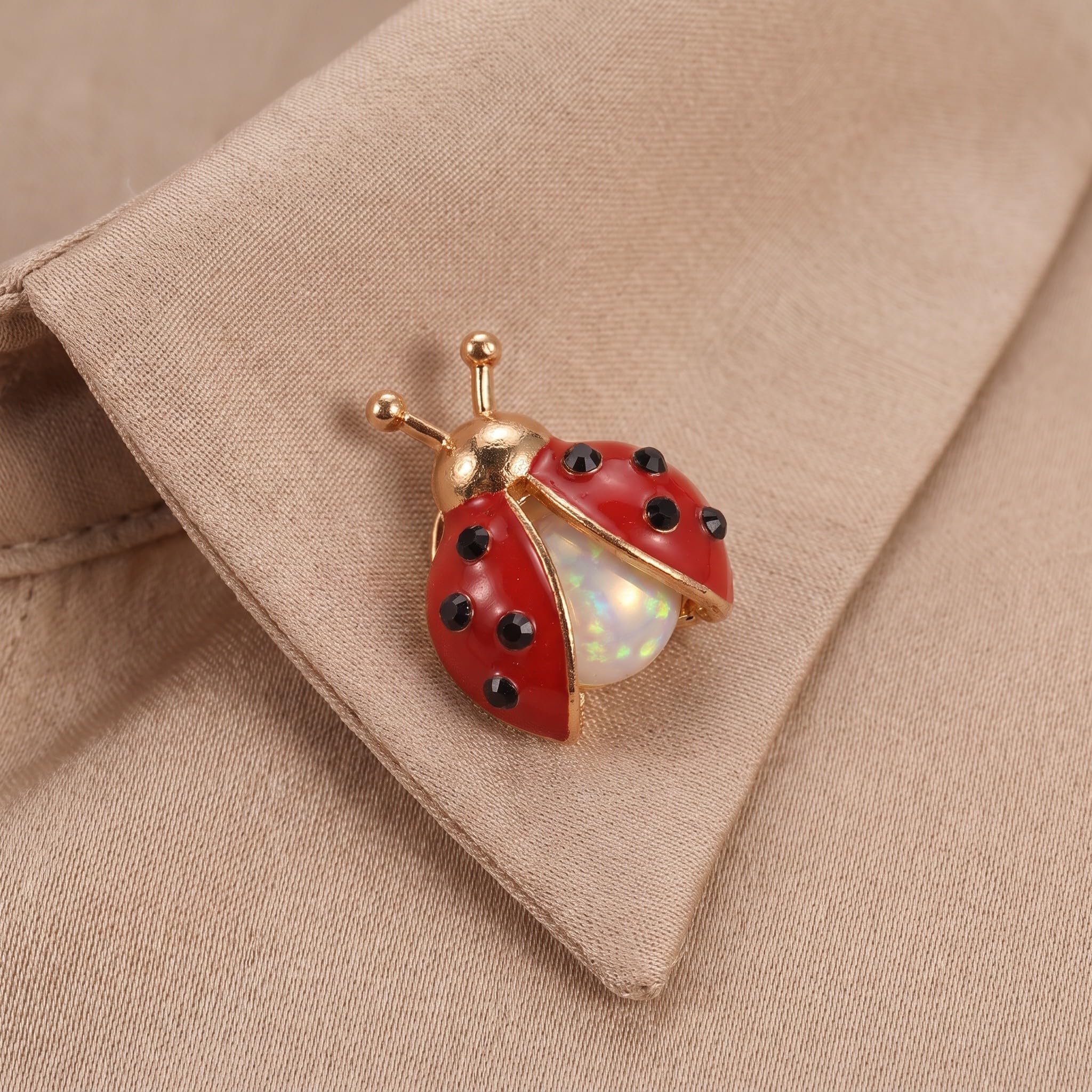 30 Pezzi Spilla da Donna a Forma di Coccinella con Cristalli