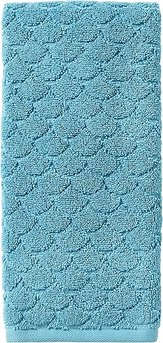 Miniatura 3 de SKL Home Toalla de mano Ocean Watercolor Scales, azul (paquete de 2)