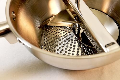 Miniatura 4 de ExcelSteel Molinillo de alimentos con 3 tamaños de molienda, 17 x 8.25 x 3.75 pulgadas, para texturas versátiles en sopas, salsas y alimentos,