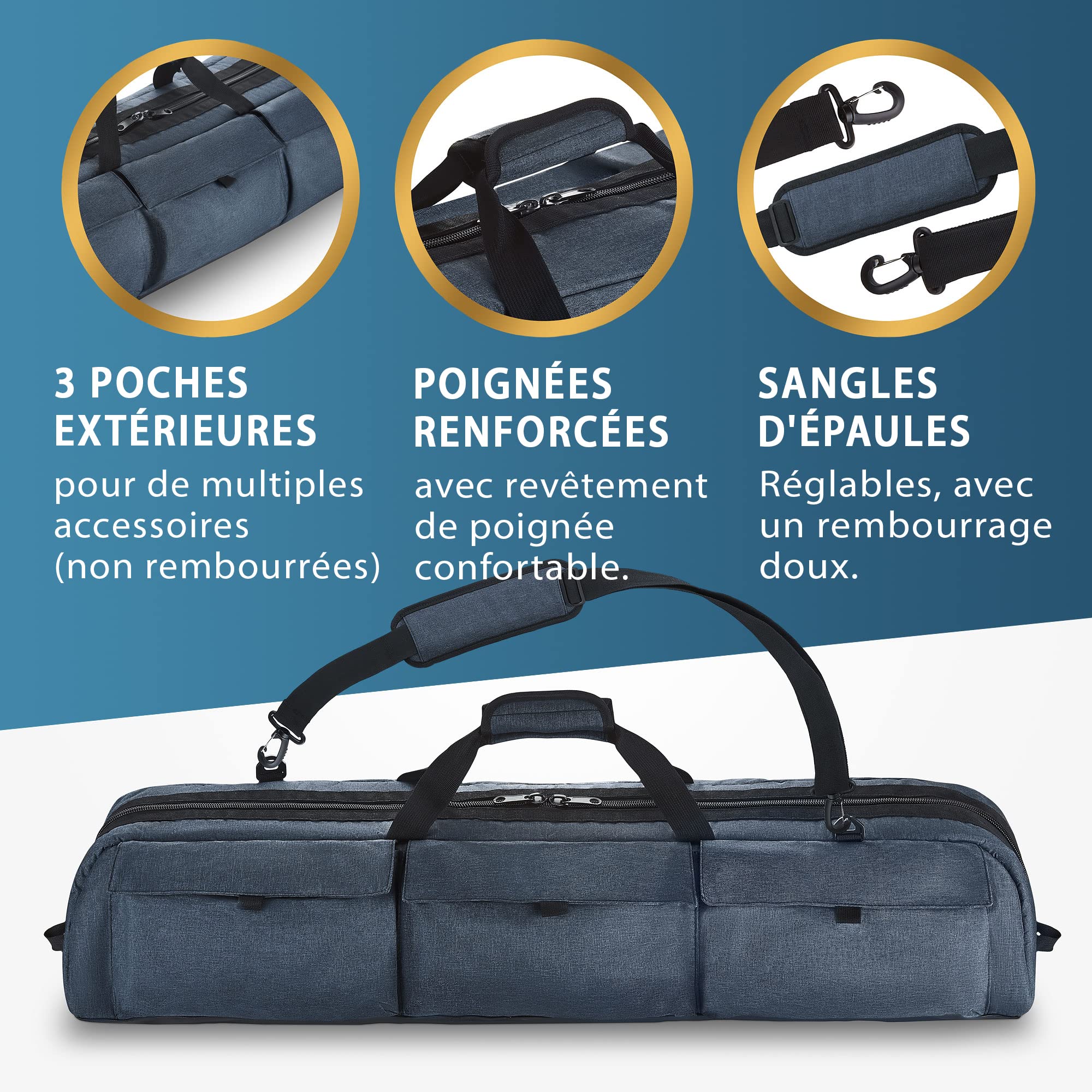 Sac télescope Polyvalent – Sac Transport rembourré, bandoulière réglable & Rangement – Hydrofuge – Compatible avec Les télescopes Celestron (101,6x29,2x22,9 cm)