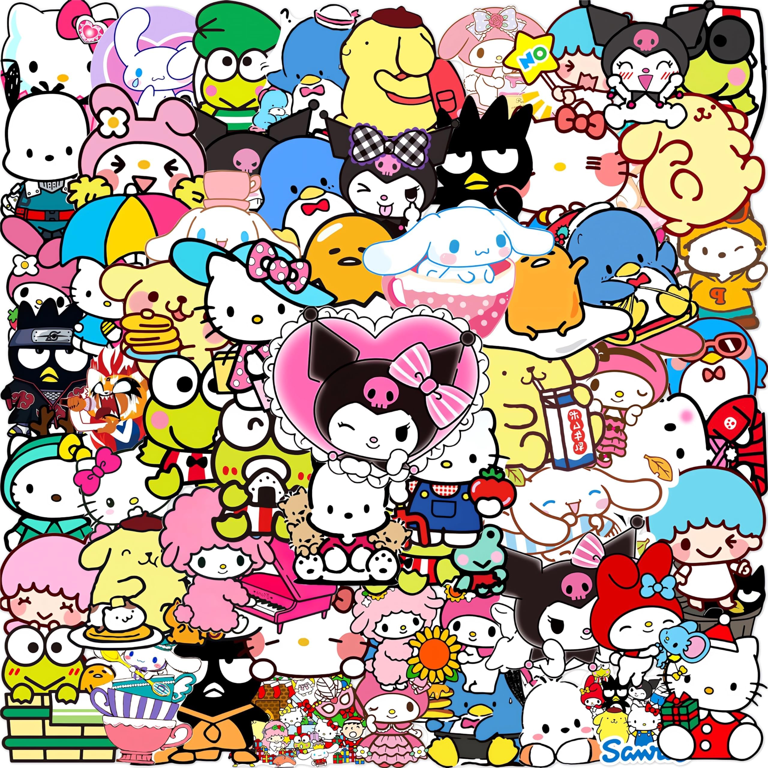 69Pcs Cute Kawaii Stickers for Water Bottle Laptop Phone Case Luggage Notebook Skateboard Lunchbox Stickers for Kids Teen Adults