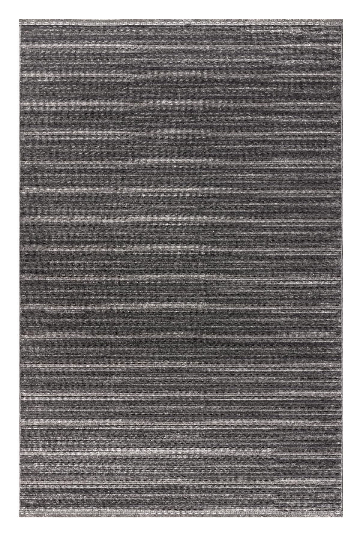 Stripe Antrasit Kilim Kaymaz Taban Salon Oturma Odası Antre Halısı 33010a, 60 x 100