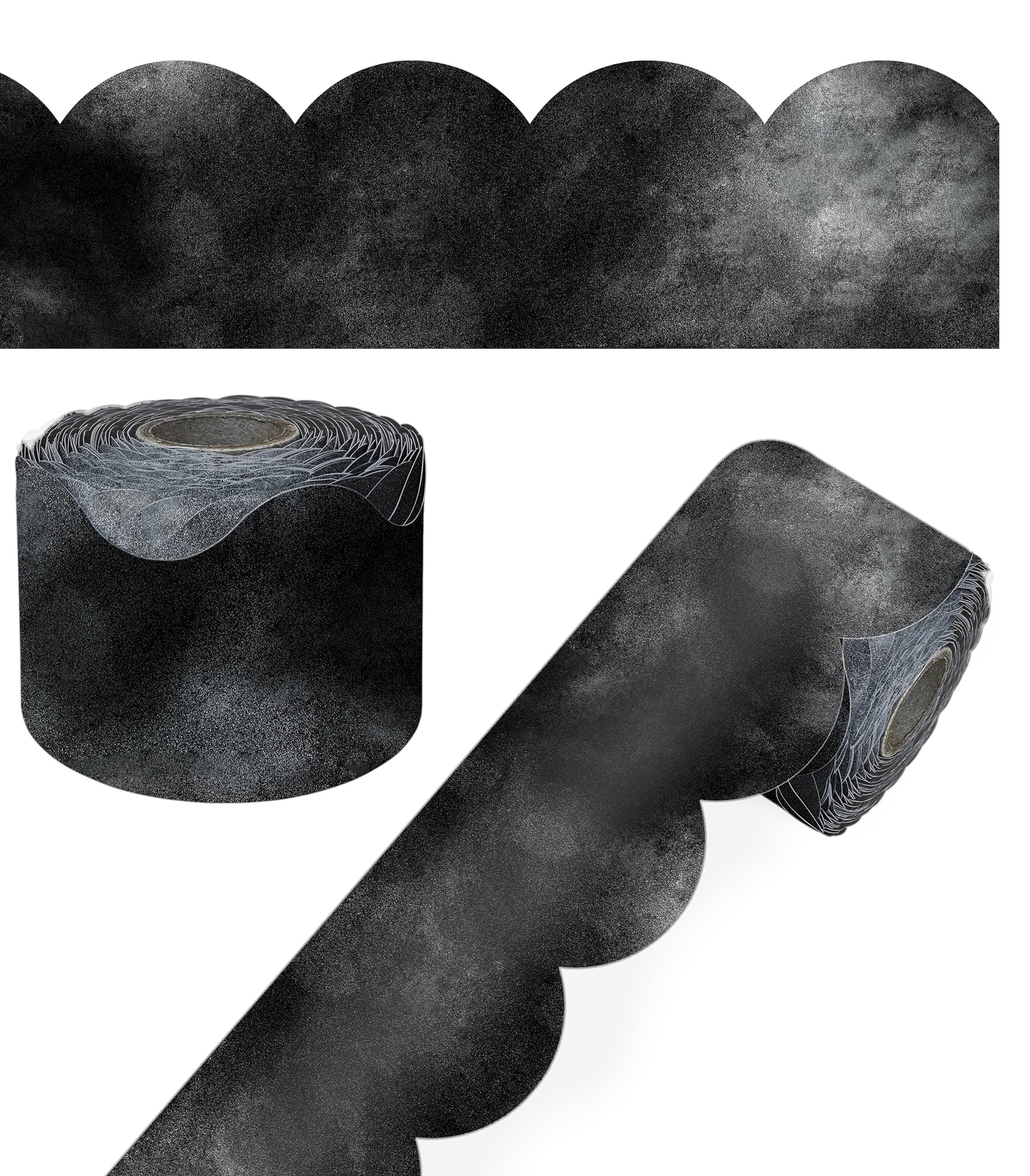 Carson Dellosa Farmhouse 65 Ft Scalloped Chalkboard Black Borders