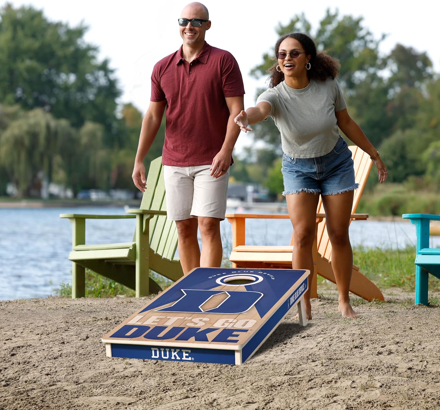 YouTheFan NCAA 2' x 4' Slogan Series Professional Wood Cornhole Game