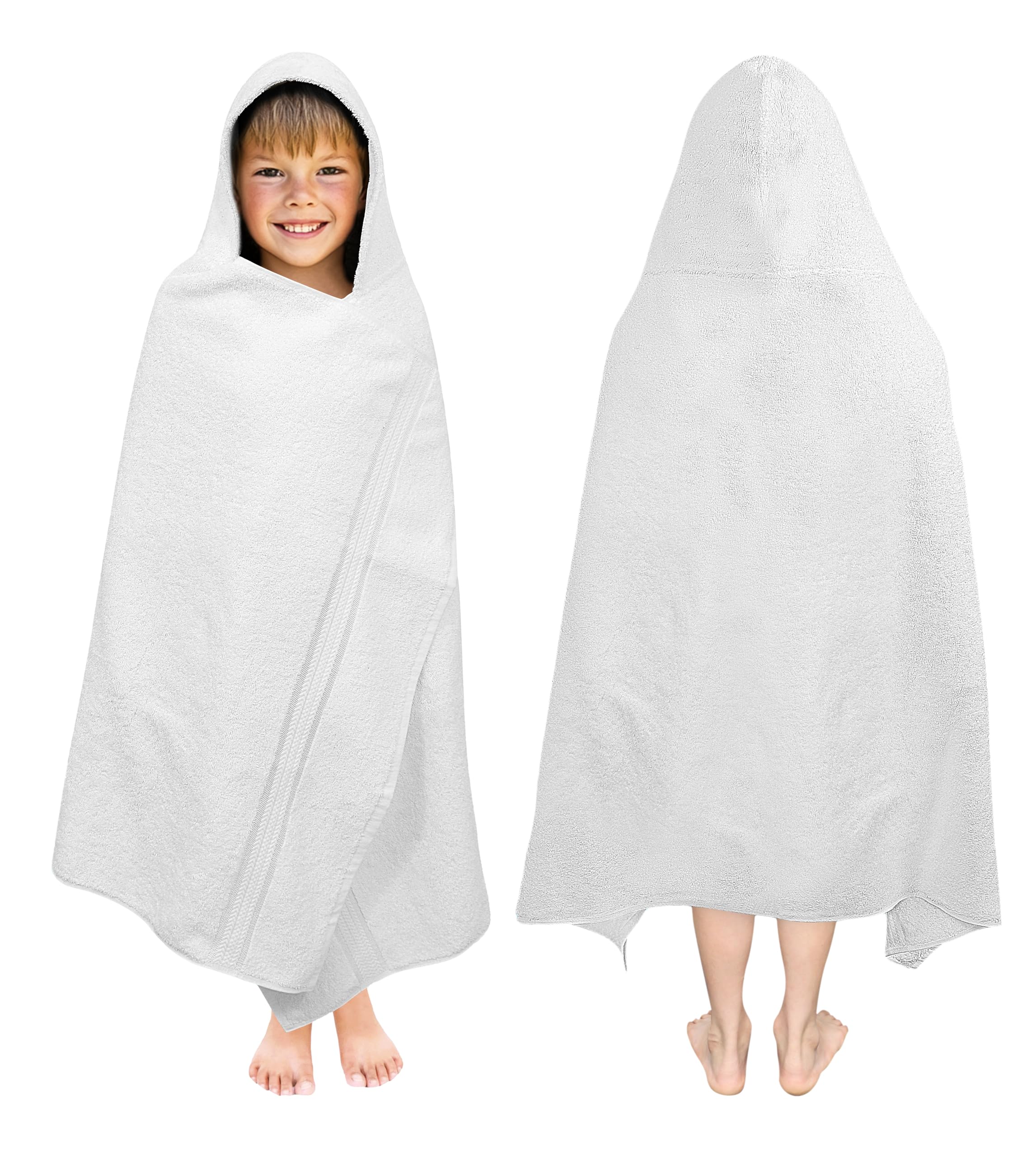 ORIGINAL KIDS Hooded Bath Towel Wrap - Ultra Soft 100% Cotton Terry Large Oversized Hooded Kids Towel - Toddler Big Kid Shower Pool Beach Towel -