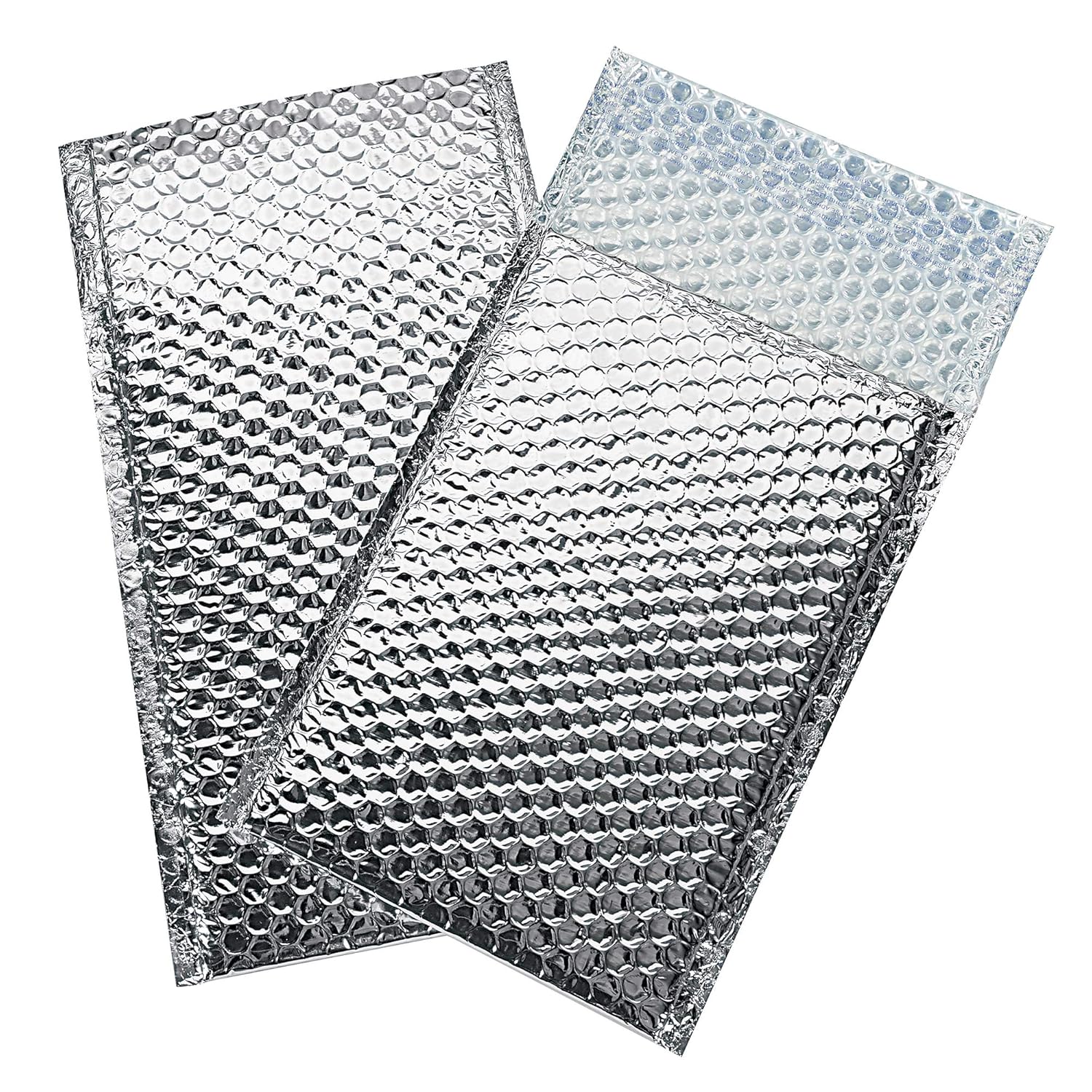 Aviditi Cool Shield Bubble Mailers, 6 1/2" x 10 1/2", Silver, Waterproof, Insulated Packaging, for Shipping Perishable Or Temperature Sensitive Items, Case of 100