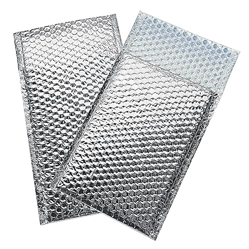 Miniatura 6 de Cool Shield - Sobres de burbujas 6 12 pulgadas x 10 12 pulgadas plateado impermeable embalaje aislado para envío de artículos perecederos o