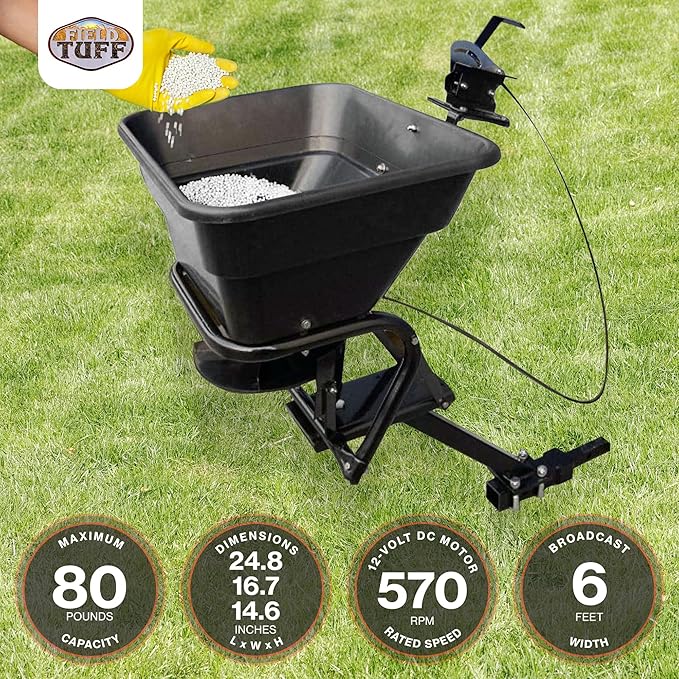 Esparcidor de Semillas y Fertilizante 80 lb 12V para ATV miniatura 4