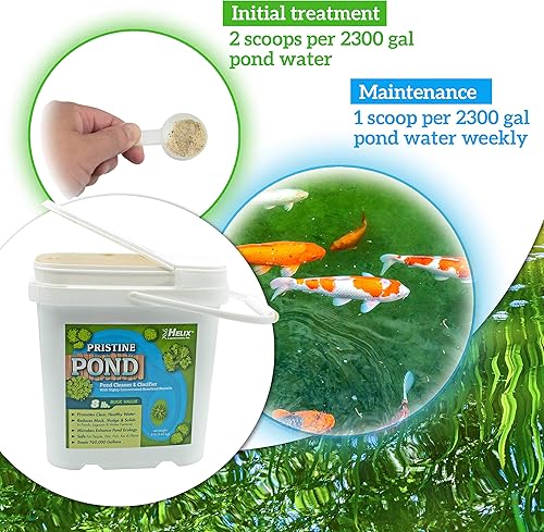 Miniatura 2 de Limpiador y clarificador de estanques prístinos con bacterias beneficiosas altamente concentradas. Reduce la suciedad, los sólidos y los lodos en