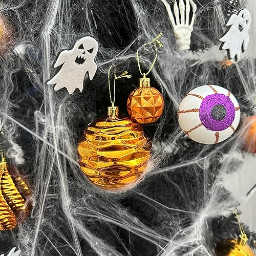 Miniatura 5 de XmasExp Adornos de bola de Navidad de 24 quilates, inastillables, esferas colgantes para árbol de Navidad, decoraciones perfectas para decoraciones