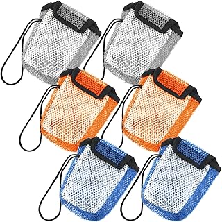 6 Pieces Exfoliating Bar Soap Pouch Soap Saver Pouch for Deep Clean Mesh Soap Bag Bath Shower Body Soap Saver Bag Dual Sided Soap Scrubber Pouch Bar Soap Holder Loofah, Orange, Gray, Blue