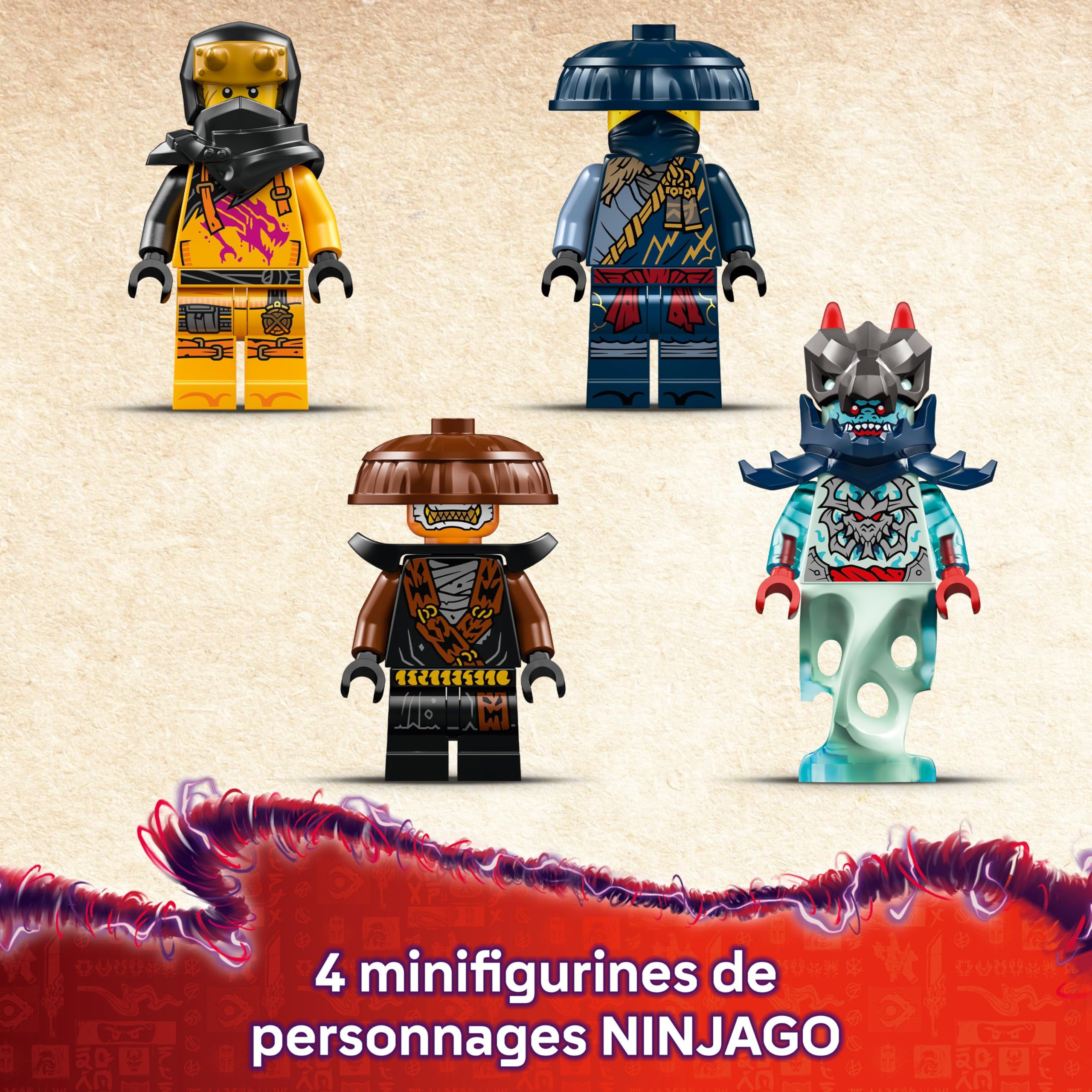 LEGO NINJAGO Le Robot Dragonnier De Rogue - Jouet Ninja Avec Figurines De Dragon & Robot - 4 Minifigurines Dont Lloyd & Arin - Lame De Révélation - Cadeau Pour Garçon 8 Ans & Fans De La Série TV 71843