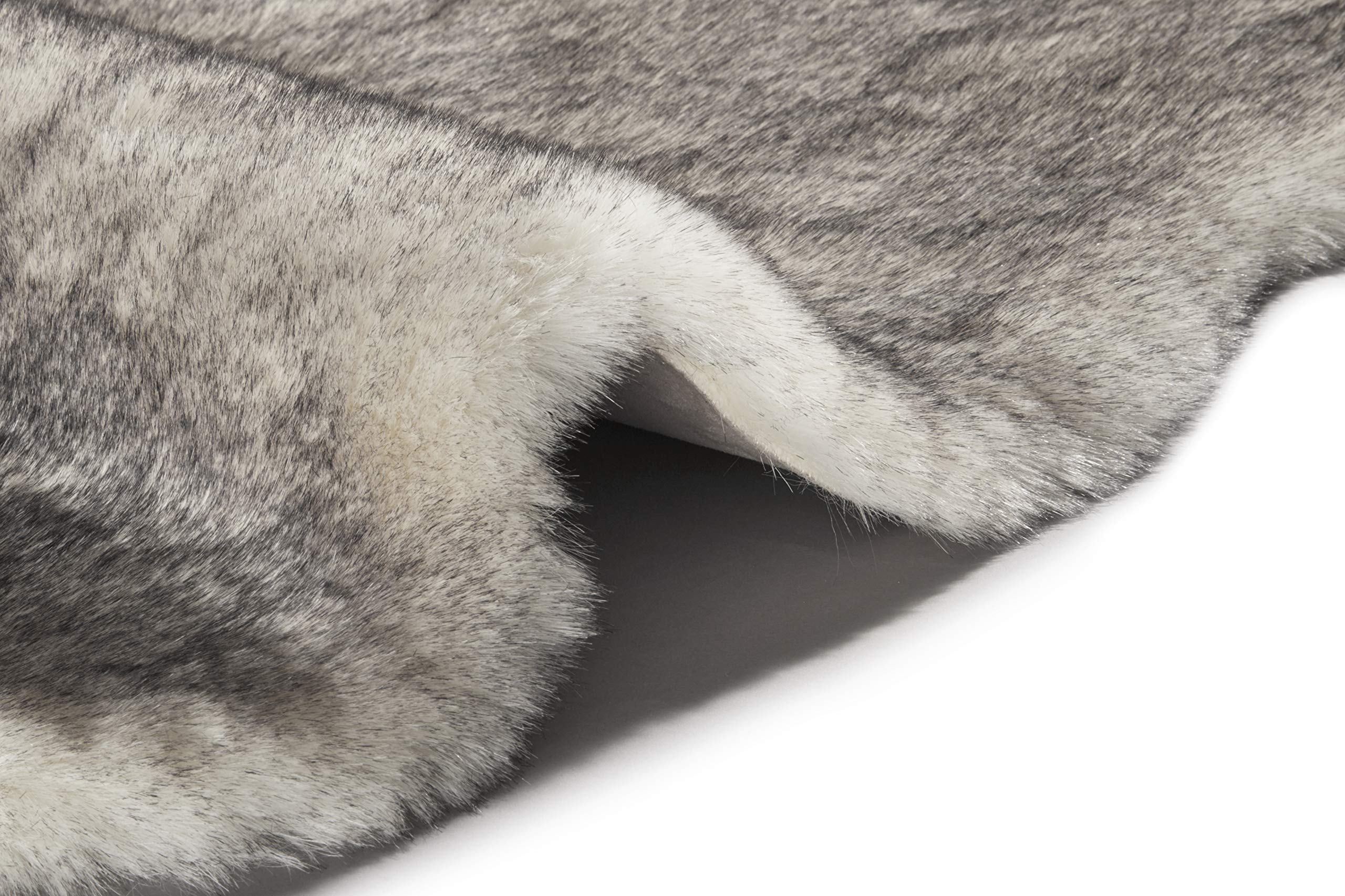 Superior Tapis en Peau de Mouton synthétique - Super Doux - Aspect Fourrure d'agneau - pour Chambre à Coucher - Descente de lit - Coussin d'assise - Naturel Dipdye - 120 x 170 cm