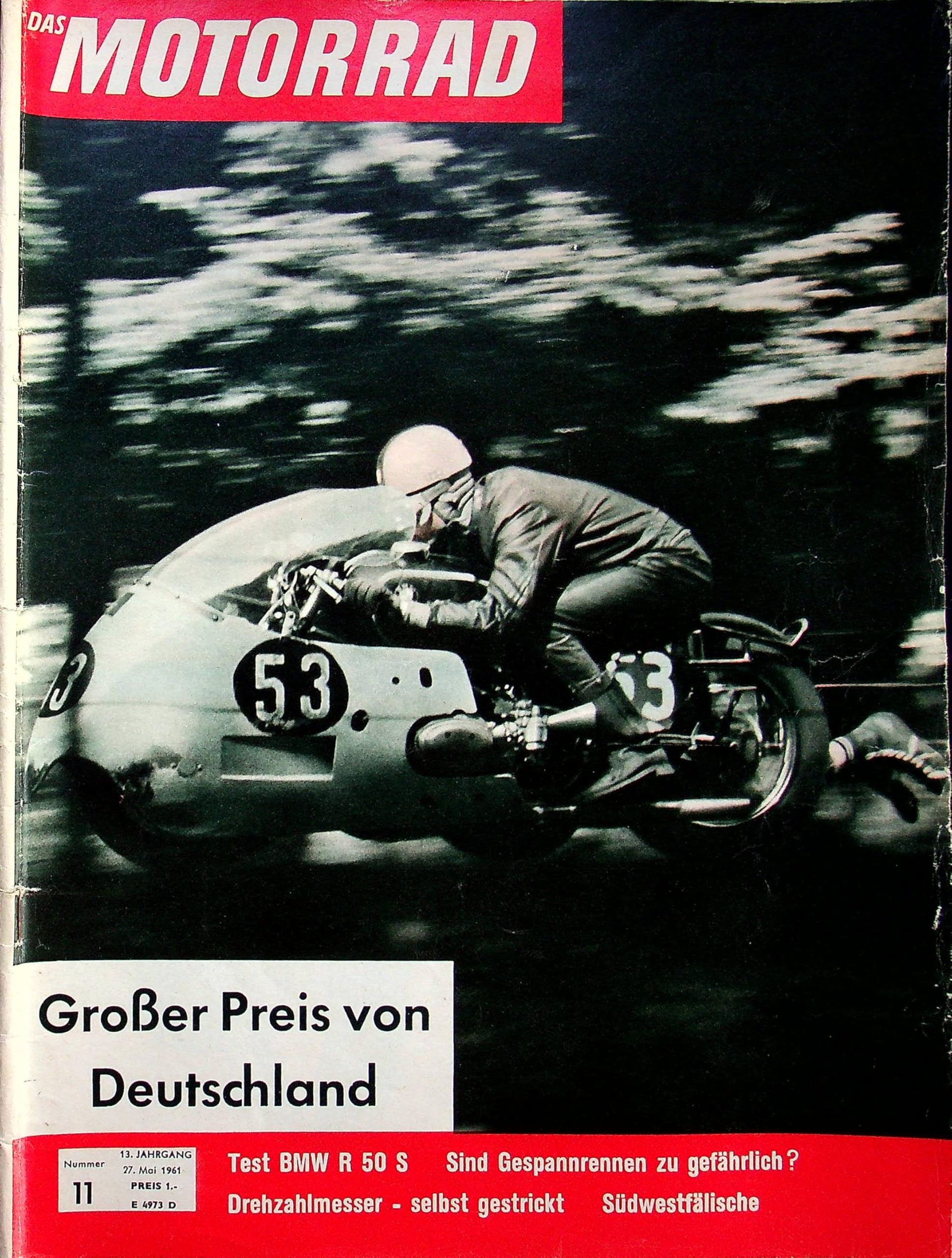 Echte, historische Zeitschrift von 1961 - Garantiert 65 Jahre alt - Personalisiertes Geschenk 65. Geburtstag Mann - Original aus dem Jahr 1961 - Die Geschenkidee für Männer - Motorrad 11/1961