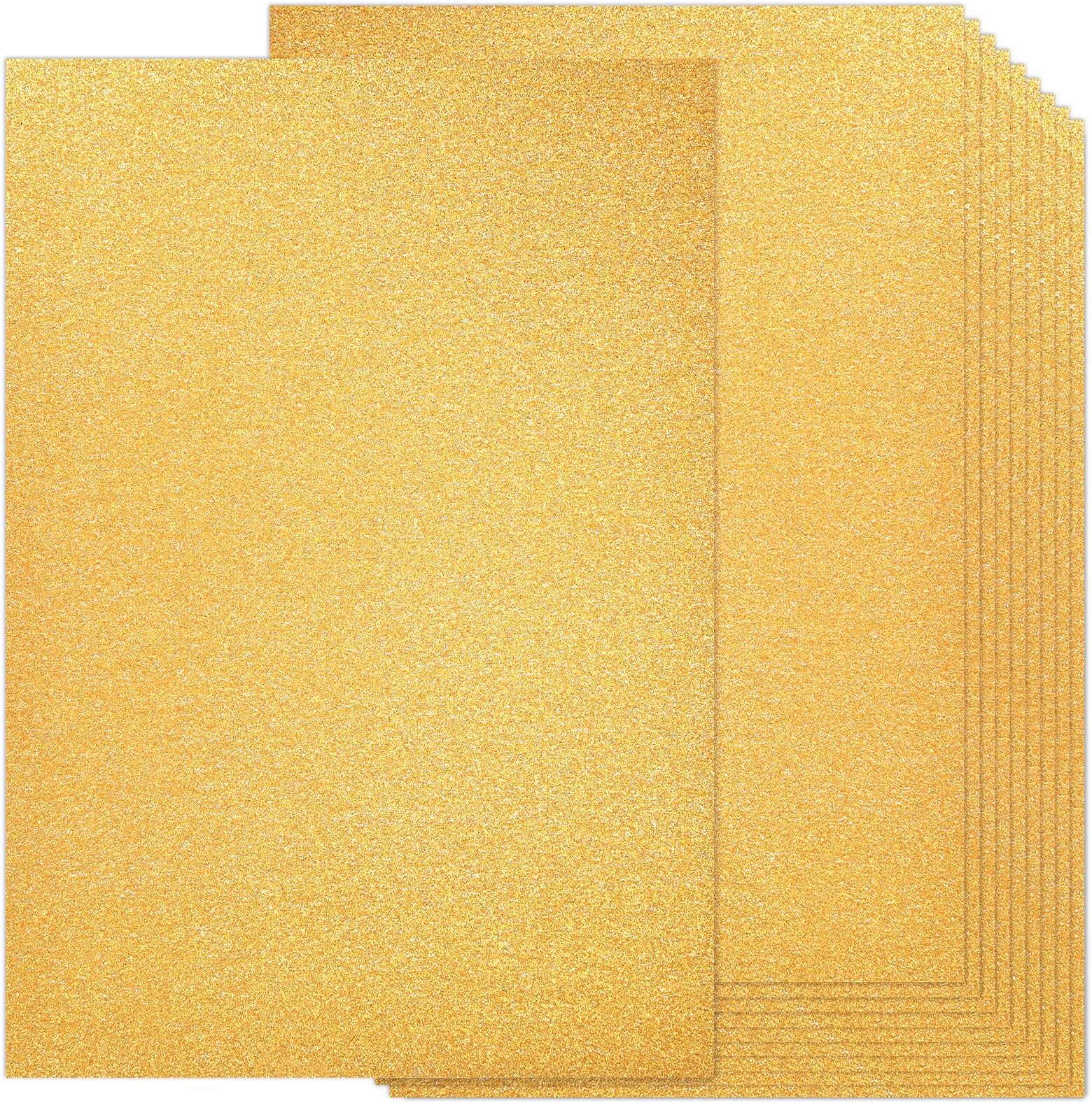 VGOODALL Glitter Paper Cardstock,20 Sheets Silver Gold Glitter Cardstock A4 Size 250gms Craft Paper Christmas Cardstock Christmas Gift Wrapping For Card Making Scrapbooking DIY
