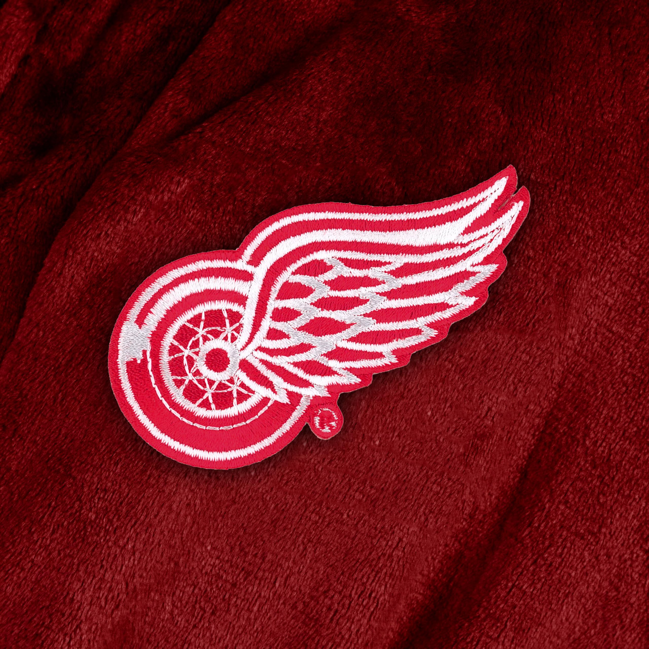 Northwest NHL Detroit Red Wings Unisex – jedwabiście miękki szlafrok kąpielowy dla dorosłych, rozmiar L/XL, barwy klubowe