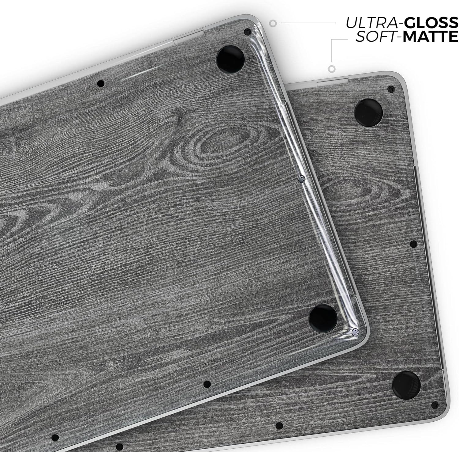 DesignSkinz - Smooth Gray Wood V2 - Full-Body Wrap Protective Decal Skin Kit Compatible with MacBook 14" Pro M1 (A2442)