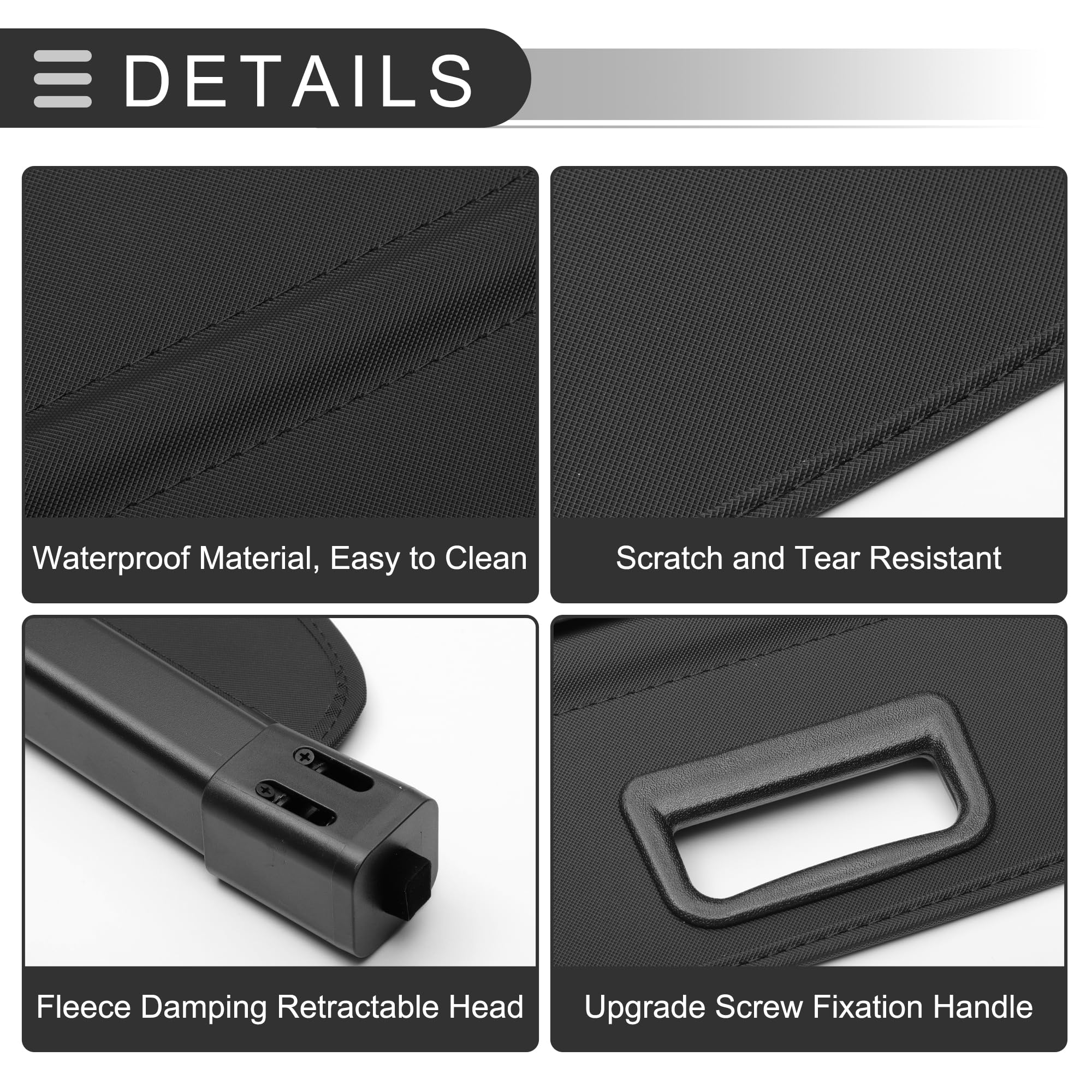 Motoforti Cubierta De Carga Retráctil Para Maletero Para Mercedes-Benz Ml-Class 2006-2011 Estante De Equipaje De Maletero Trasero Protector De Seguridad De Sombra Lienzo Negro Brillante