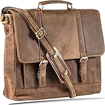 MATADOR Dubai Grand sac à bandoulière en cuir fabriqué à la main pour ordinateur portable jusqu'à 18" | Porte-documents pour ordinateur portable avec de nombreux compartiments | Grand sac à documents