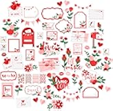 Paper Die Cuts - Love Letters - for Valentines Day - Over 60 Cardstock Scrapbook Die Cuts - by Miss Kate Cuttables