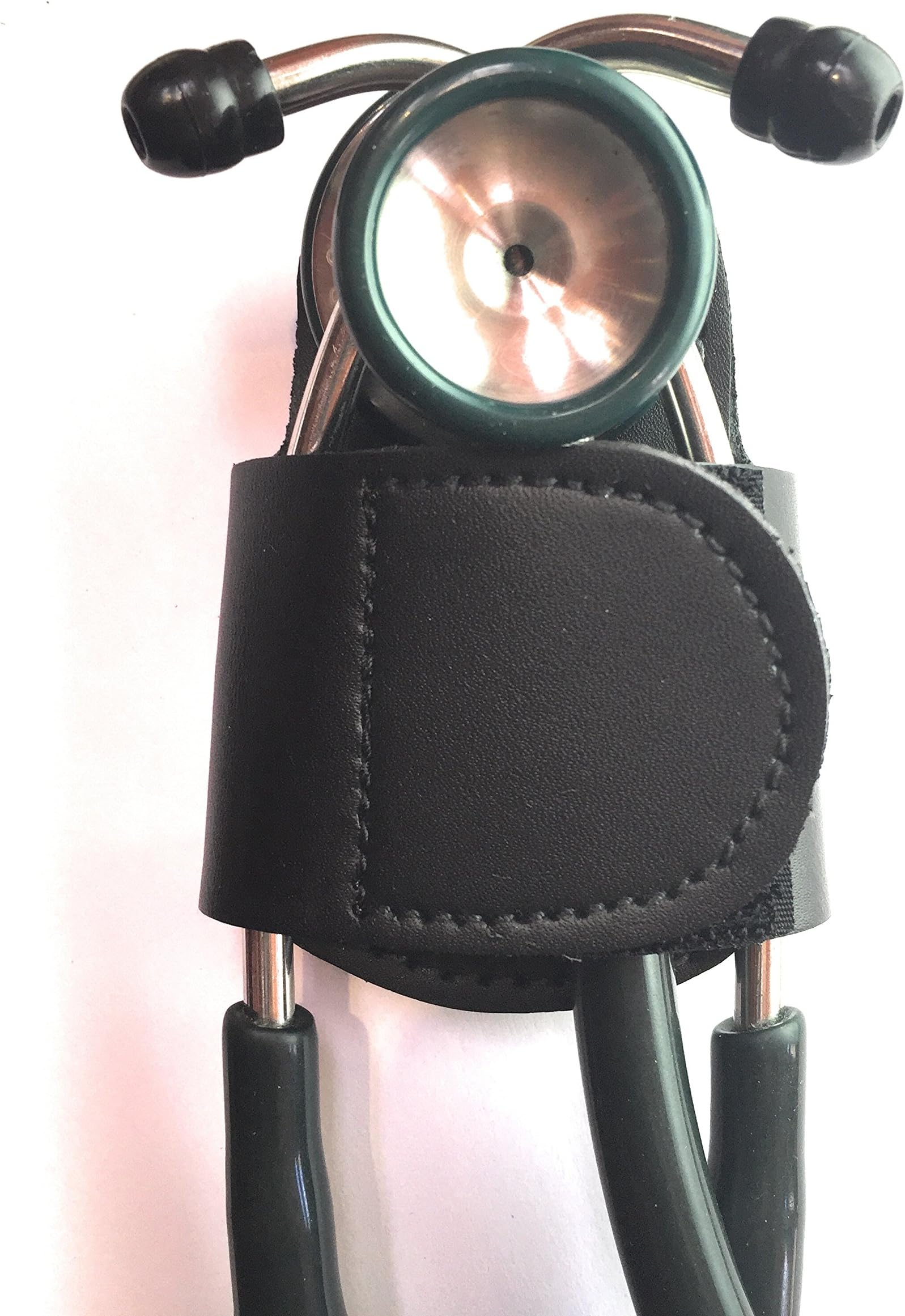 – Black – The Original Leather Stethoscope Holder | Handmade in Maine | Sturdy Hip Clip | No More Neck Carrying or Loss