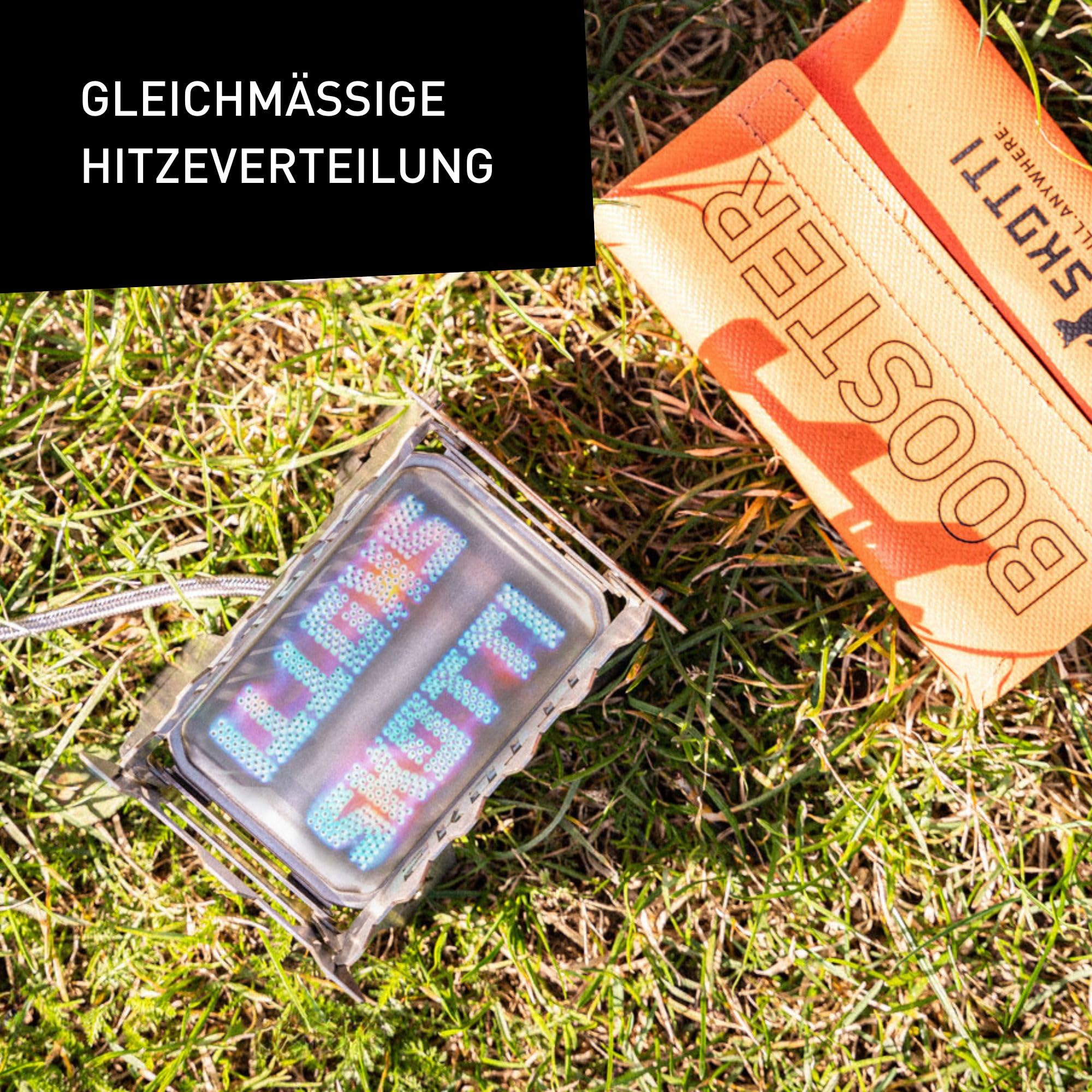 SKOTTI Booster, Campingkocher Gas mini, 2,1 kW faltbarer und tragbarer Gas Stove, Ideal zum Kochen und Braten, Propangaskocher, Camping Kocher klein, Gaskocher Camping für Trekking und Outdoor