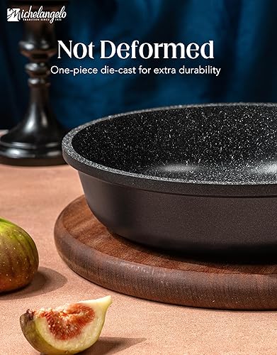 Miniatura 6 de MICHELANGELO Frying Pans Nonstick - Large Non Stick Frying Pan 12 Inch  Ease of Cleaning, All Stovetops Compatible, Built to Last, Stay-Cool Handle