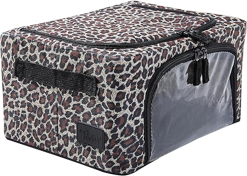 Miniatura 31 de Periea Cajas de almacenamiento de tela Oxford con marco de acero, para debajo de la cama o en el armario, paquete de 2 organizadores pequeños Cáñamo